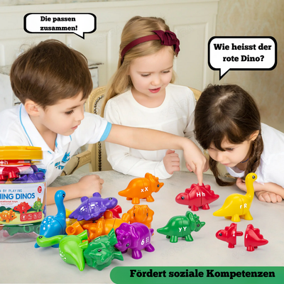 Dinosaurier Spielzeug – Montessori Lernspielzeug für Kinder ab 3 Jahren