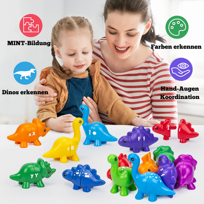 Dinosaurier Spielzeug – Montessori Lernspielzeug für Kinder ab 3 Jahren