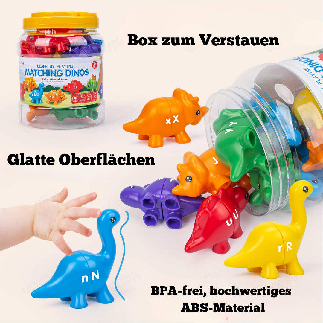 Dinosaurier Spielzeug – Montessori Lernspielzeug für Kinder ab 3 Jahren