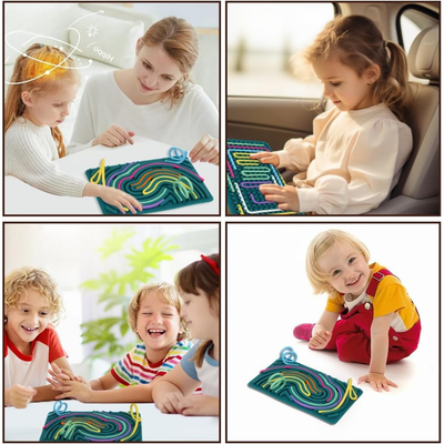 Doppelseitiges Activity Board – Montessori Motorikspielzeug für Kinder ab 1 Jahr