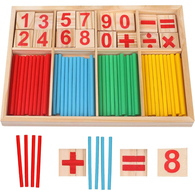 Holz Lernspielzeug Mathematik – Montessori Lernmaterial für Kinder ab 3 Jahren