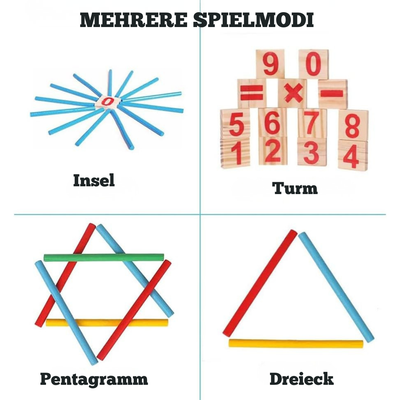 Holz Lernspielzeug Mathematik – Montessori Lernmaterial für Kinder ab 3 Jahren