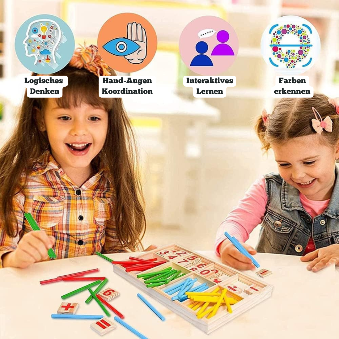 Holz Lernspielzeug Mathematik – Montessori Lernmaterial für Kinder ab 3 Jahren