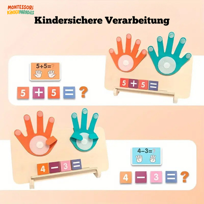 Holz Mathe-Fingerzählen – Montessori Lernspielzeug für Zahlenverständnis