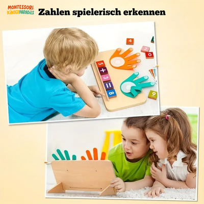 Holz Mathe-Fingerzählen – Montessori Lernspielzeug für Zahlenverständnis