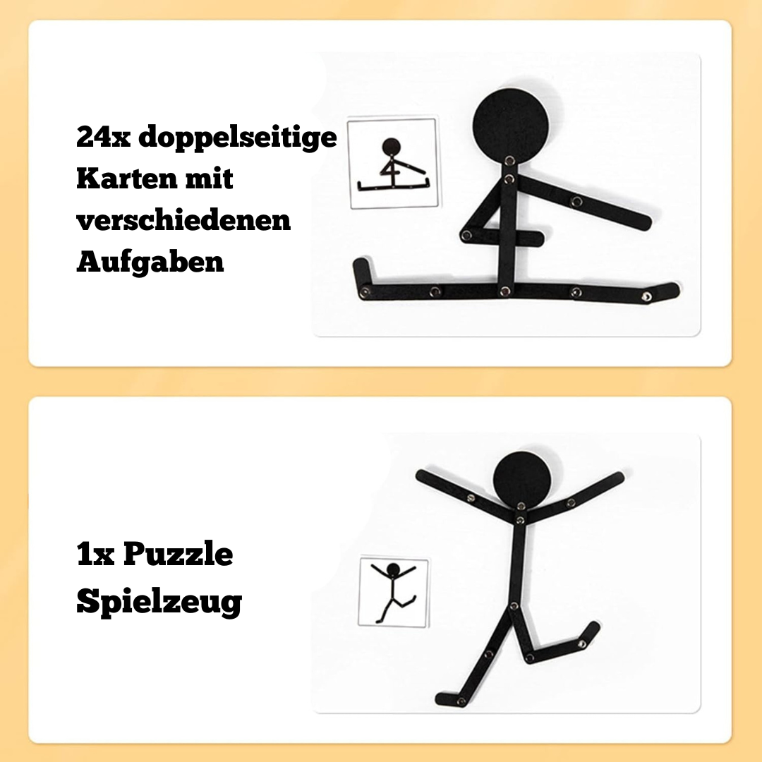 Holz Puzzle Spielzeug – Montessori Feinmotorik Training für Kinder ab 3 Jahren