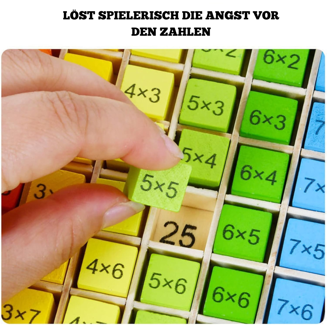 Holz Multiplikationstabelle – Montessori Lernspielzeug für 2-Jährige