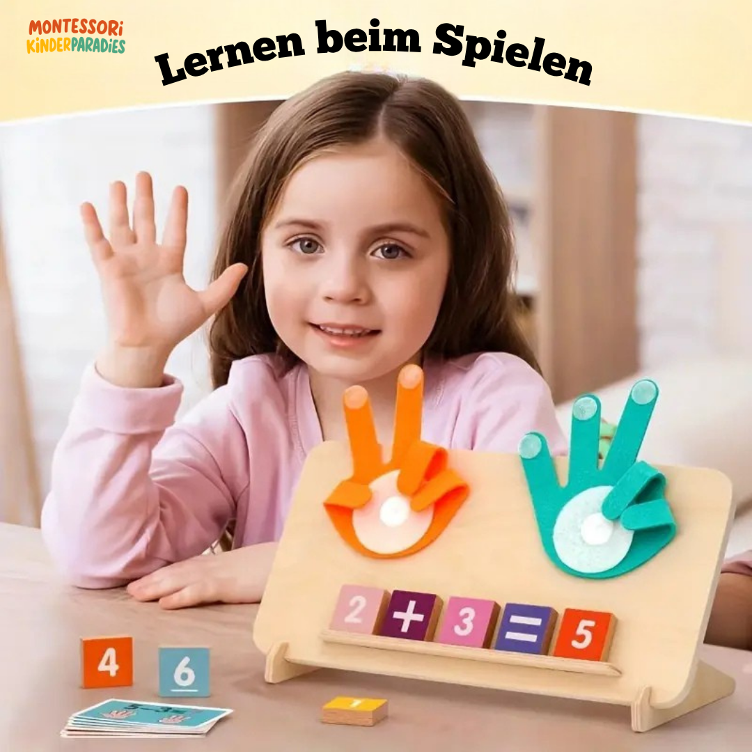 Holz Mathe-Fingerzählen – Montessori Lernspielzeug für Zahlenverständnis
