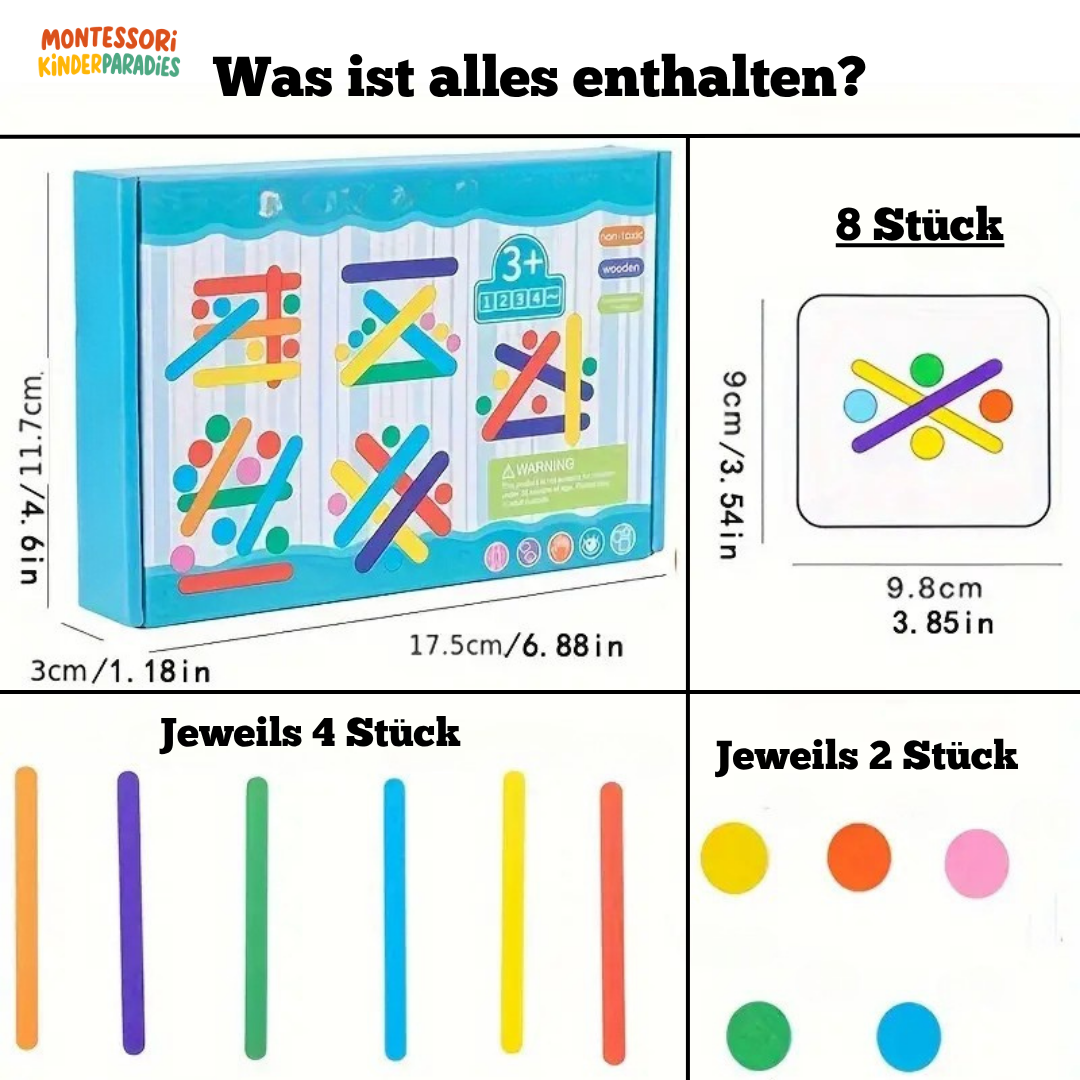Holz Regenbogen Puzzle – Montessori Lernspielzeug für Kinder ab 2 Jahren
