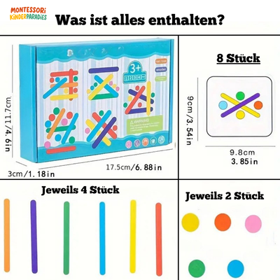 Holz Regenbogen Puzzle – Montessori Lernspielzeug für Kinder ab 2 Jahren