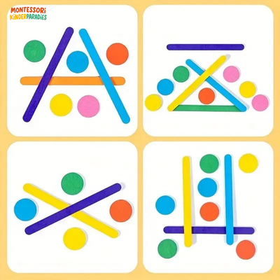 Holz Regenbogen Puzzle – Montessori Lernspielzeug für Kinder ab 2 Jahren