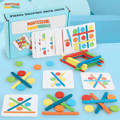 Holz Regenbogen Puzzle – Montessori Lernspielzeug für Kinder ab 2 Jahren