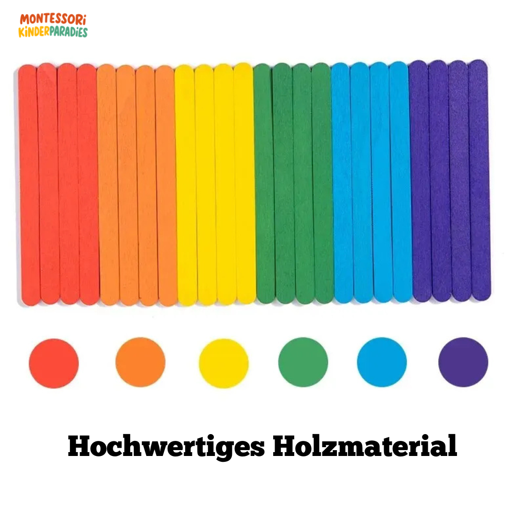 Holz Regenbogen Puzzle – Montessori Lernspielzeug für Kinder ab 2 Jahren