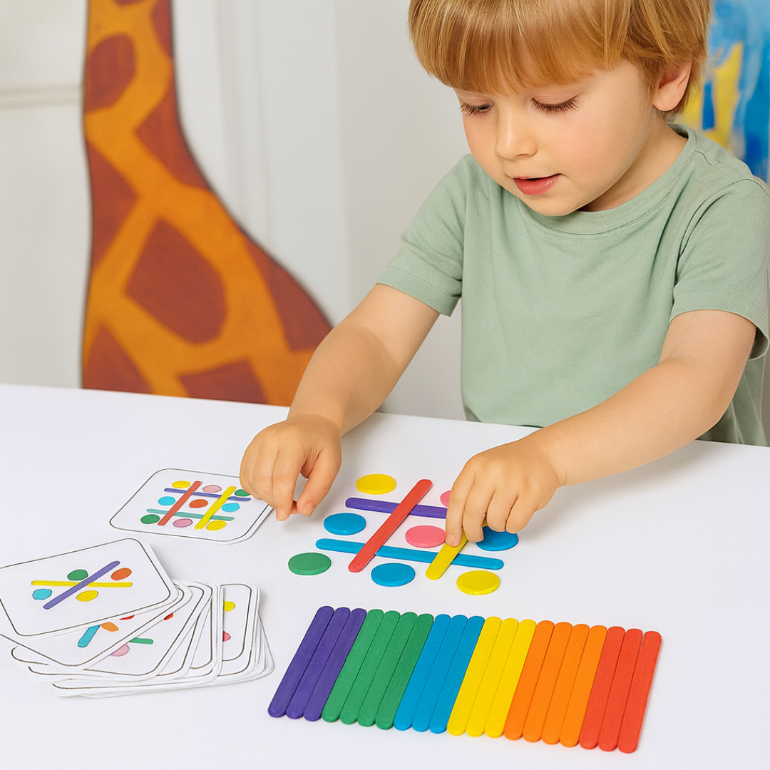 Holz Regenbogen Puzzle – Montessori Lernspielzeug für Kinder ab 2 Jahren