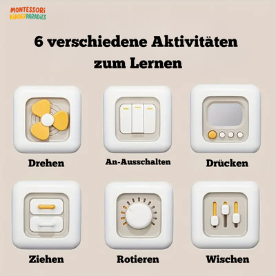 Sensorisches Besetztbrett – Montessori Lernspielzeug 6-in-1 für Kinder ab 1 Jahr