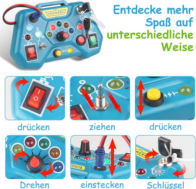 Tragbares Puzzle mit LED-Lichtern – Montessori Lernspielzeug für Kinder ab 2 Jahren