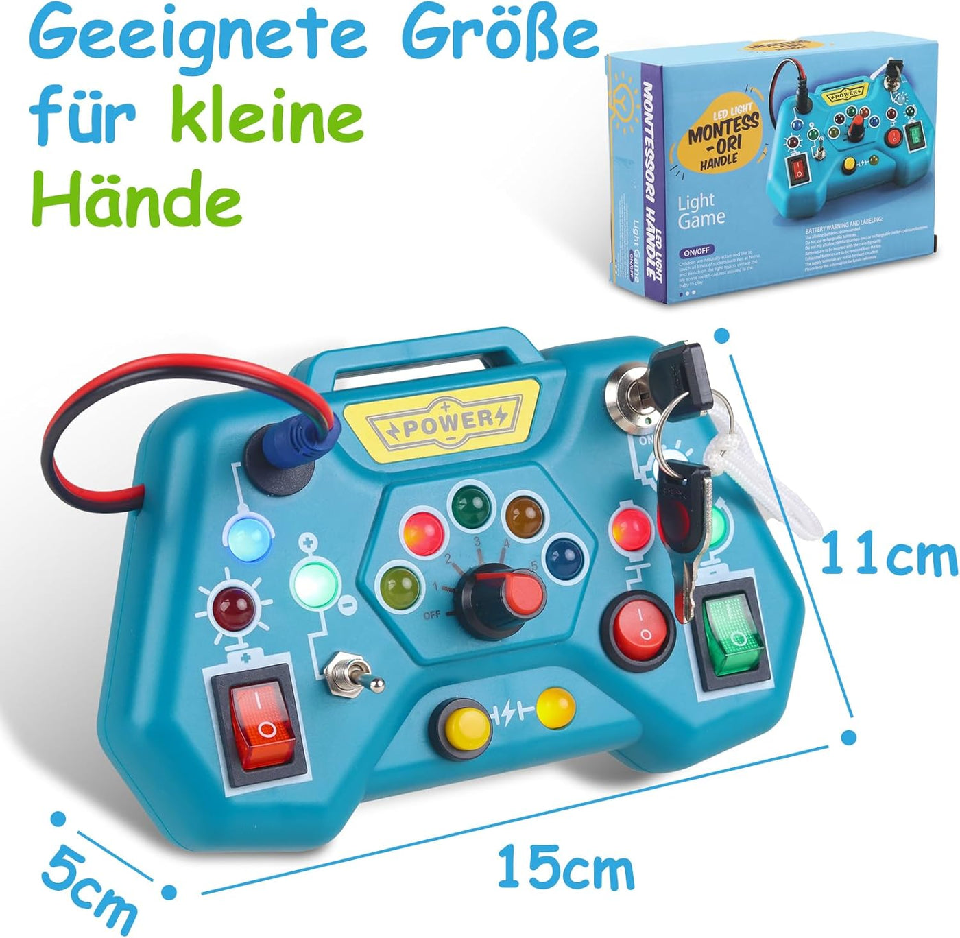 Tragbares Puzzle mit LED-Lichtern – Montessori Lernspielzeug für Kinder ab 2 Jahren