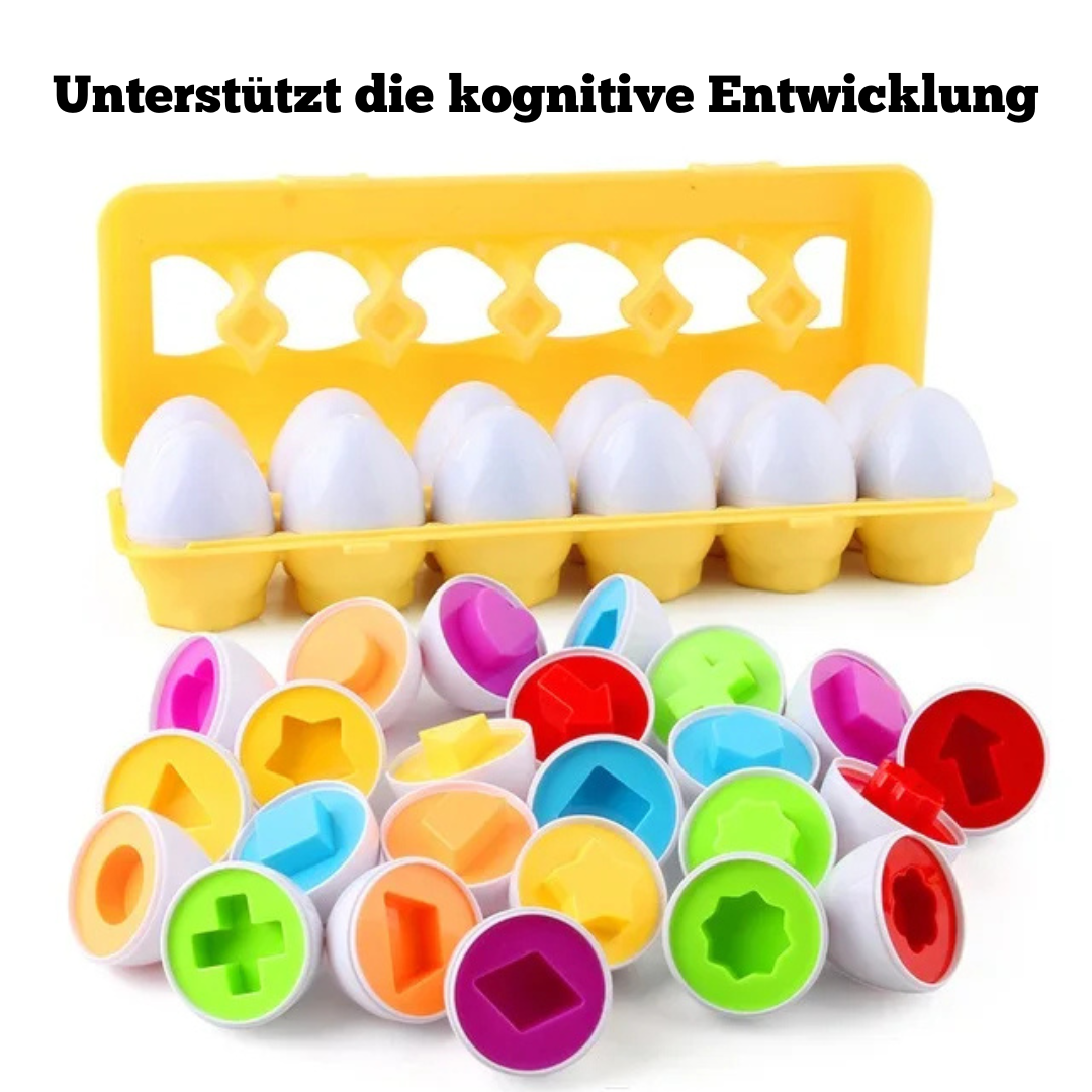 Buntes Eier Set – Montessori Formensortierspiel für Kleinkinder