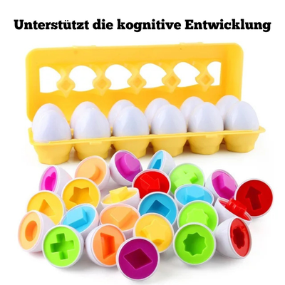 Buntes Eier Set – Montessori Formensortierspiel für Kleinkinder