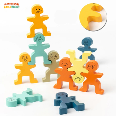 Holz Balance Blöcke – Montessori Lernspielzeug für Kinder ab 3 Jahren