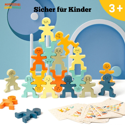 Holz Balance Blöcke – Montessori Lernspielzeug für Kinder ab 3 Jahren