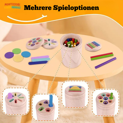 Holzspielzeug Farbsortierung – Montessori Lernspielzeug für Kinder ab 3 Jahren