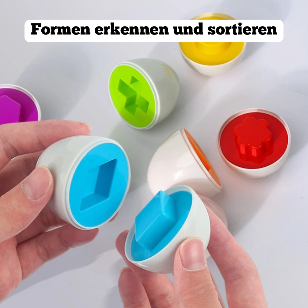 Buntes Eier Set – Montessori Formensortierspiel für Kleinkinder