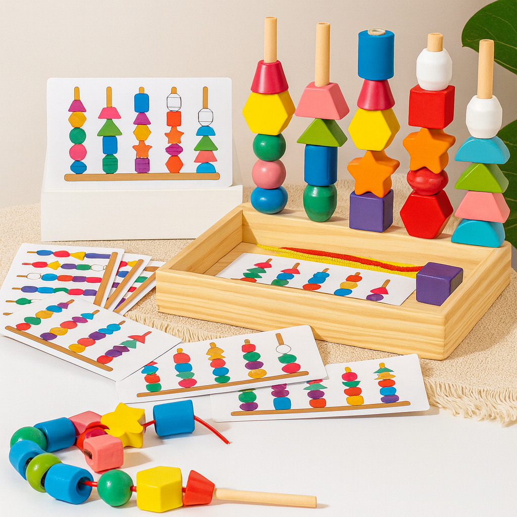 Holzpuzzle Farben und Formen – Montessori Lernspielzeug für Kinder