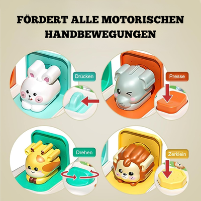 Holz Pop-up Tierspielzeug – Montessori Lernspielzeug für logische und motorische Fähigkeiten