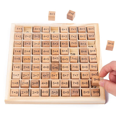 Holzspielzeug 99 Multiplikationstabelle – Montessori Lernspielzeug für Kinder ab 2 Jahren zur Förderung von Mathematik und Arithmetik 6