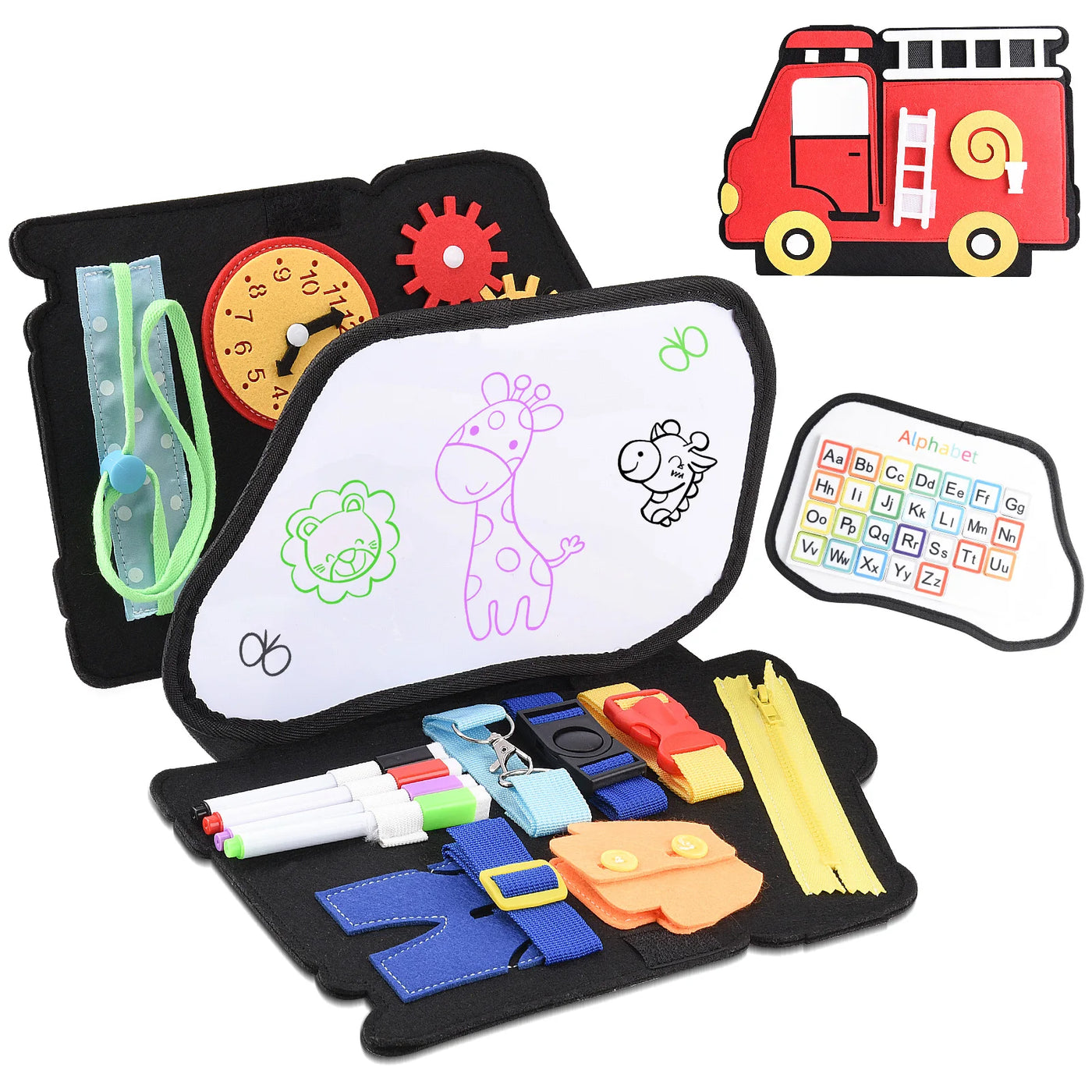 Montessori Busy Board für Kleinkinder – Motorikspielzeug für 1-4 Jahre 0