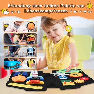 Montessori Busy Board für Kleinkinder – Motorikspielzeug für 1-4 Jahre 2