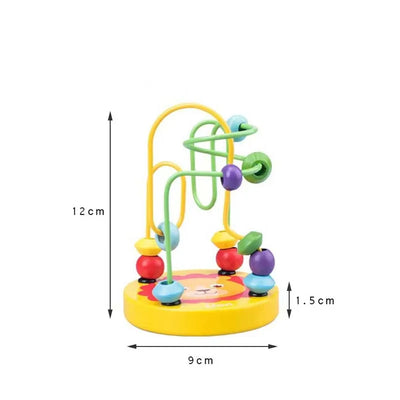 Montessori Holzspielzeug – Pädagogisches Mathe-Lernspielzeug mit Bead Draht Labyrinth für Kinder ab 1 Jahr, Hand-Auge-Koordination, Kompakt 8