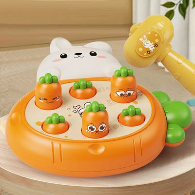 Montessori Klopfspielsatz aus Holz für Kleinkinder ab 2 Jahren – Pädagogisches Spielzeug mit Hammer und Tiermotiven 0