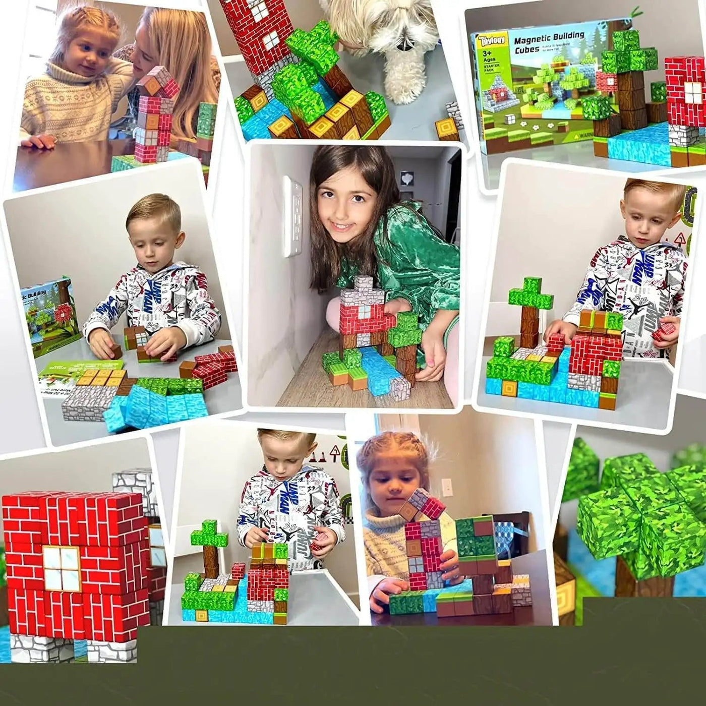 Montessori Magnetische Bausteine für Kinder ab 3 Jahren – Kreatives Spielzeug zur Förderung von Feinmotorik und Kreativität, 100 Stück 7